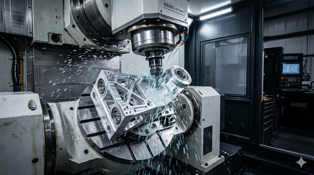 Simultaneous 5-axis CNC machining process on a complex thin-walled 6061 aluminum robotic arm component Simultaneous 5-axis CNC machining process on a complex thin-walled 6061 aluminum robotic arm component